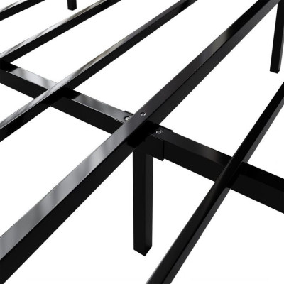 Dizajnová posteľ 140 x 200 čierna s LED podsvietením