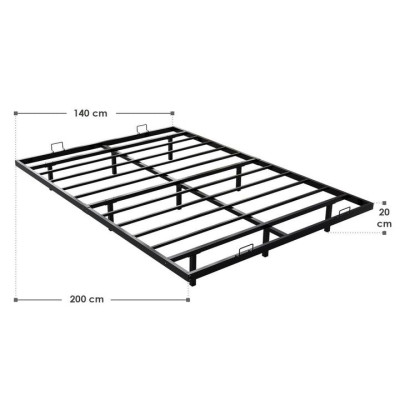 Dizajnová posteľ 140 x 200 čierna s LED podsvietením