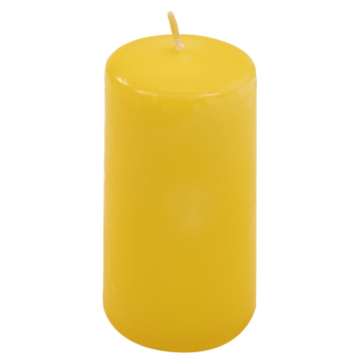 Žltá parafínová sviečka 10 cm, 20 hodín, 16 kusov