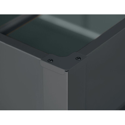 Vyvýšený záhon PREMIUM, plechový,  90 x 90 x 76 cm