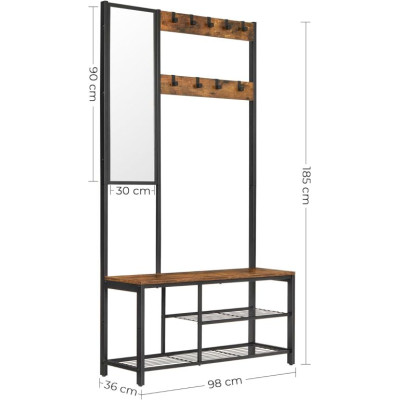 4v1 nástenná skrinka do predsiene,lavica, botníkom a zrkadlo