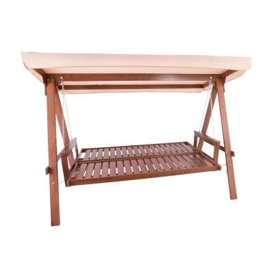 ADELAIDA drevená záhradná hojdačka, tmavošedá