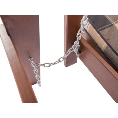 ADELAIDA drevená záhradná hojdačka, tmavošedá