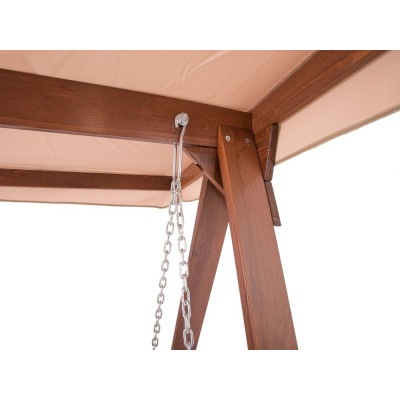 ADELAIDA drevená záhradná hojdačka, tmavošedá