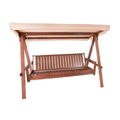 ADELAIDA drevená záhradná hojdačka, tmavošedá