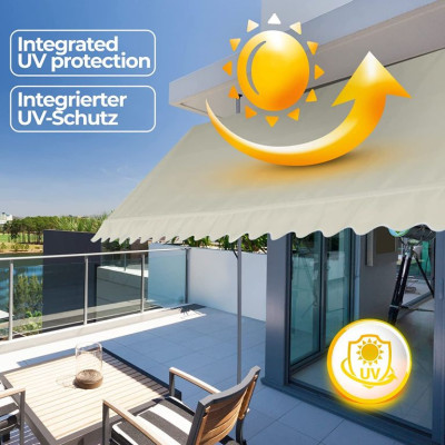 JAGO Upínacia markíza 350 x 80 cm, béžová