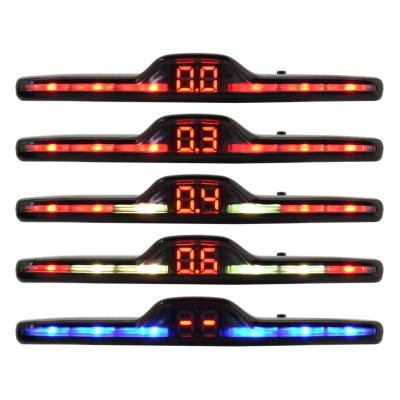 Parkovací asistent s kabelážou, 4 senzory, LED display