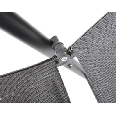 Záhradné polohovacie kreslo ZWC-235, skladacie, šedé, hliník