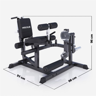 MAXXUS Multifunkčná posilňovacia stanica nôh a brucha,čierna