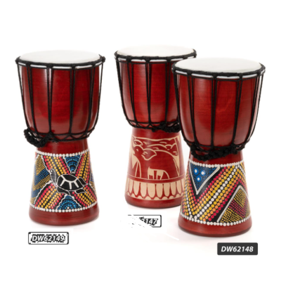 Detský bubon djembe 30 cm, mahagón, ručne maľovaný