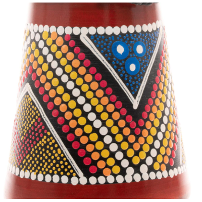 Detský bubon djembe 30 cm, mahagón, ručne maľovaný
