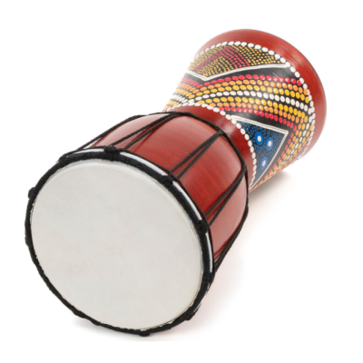 Detský bubon djembe 30 cm, mahagón, ručne maľovaný