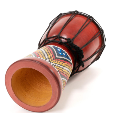 Detský bubon djembe 30 cm, mahagón, ručne maľovaný