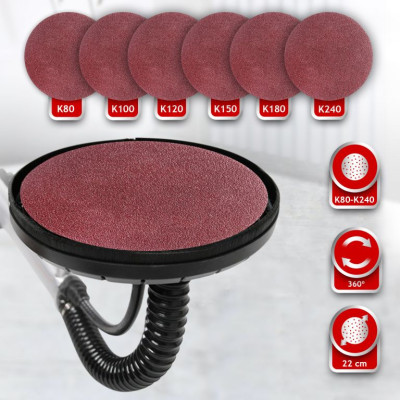 TIMBERTECH Brúska na sadrokartón 710 W, 6 brúsnych kotúčov