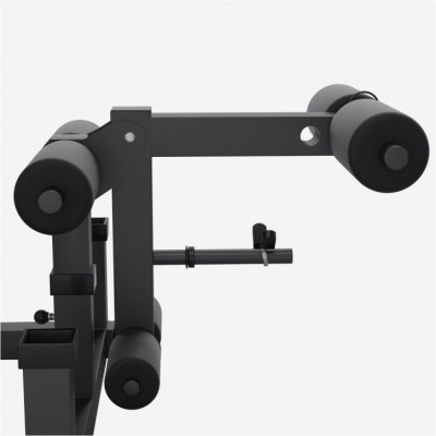 Gorilla Sports Sada posilňovacej lavice + nakladací set, čierna