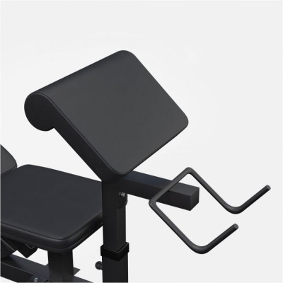 Gorilla Sports Sada posilňovacej lavice + nakladací set, čierna