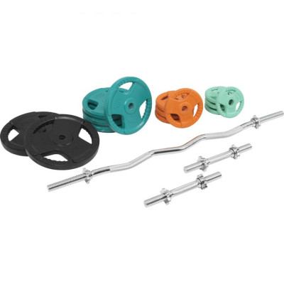 Gorilla Sports Set nakladacích tyčí + závažia, 70 kg