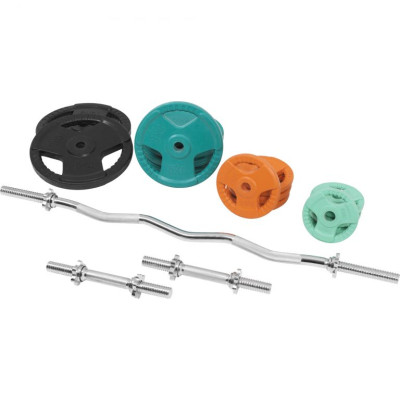 Gorilla Sports Set nakladacích tyčí + závažia, 70 kg