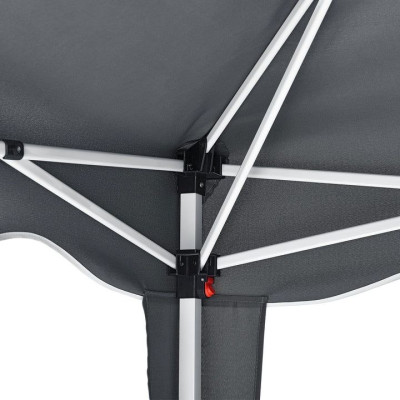 Záhradný nožnicový párty stan 3×3 m, s UV ochranou, sivý