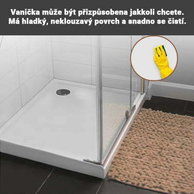 Aquamarin sprchová vanička štvorcová, 80 x 80 cm