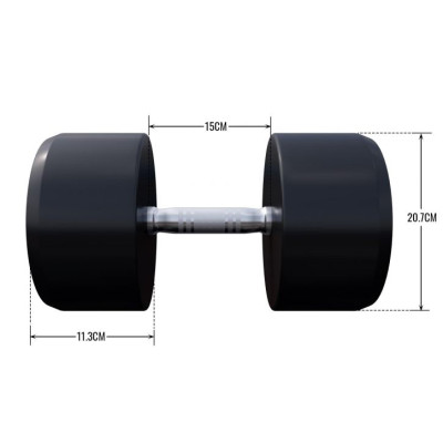 Gorilla Sports Jednoručná činka čierno/biela, 40 kg