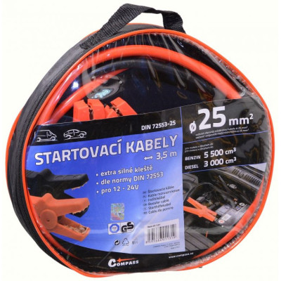 Štartovacie káble - 3,5 m, TÜV / GS