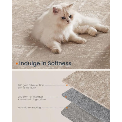 Koberec Boho 120×170 cm, protišmykový, béžový