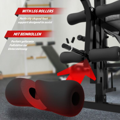 PHYSIONICS multifunkčná lavica, 170 x 130 x 205 cm, čierna