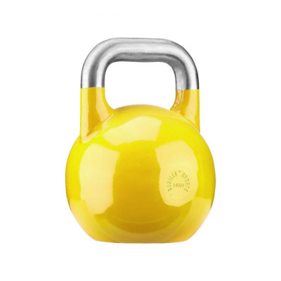 Súťažný kettlebell 16 kg žltý – oceľ, štandardná veľkosť