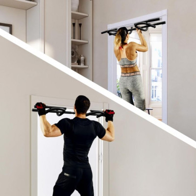 Gorilla Sports Multifunkčná posilňovacia hrazda, čierna