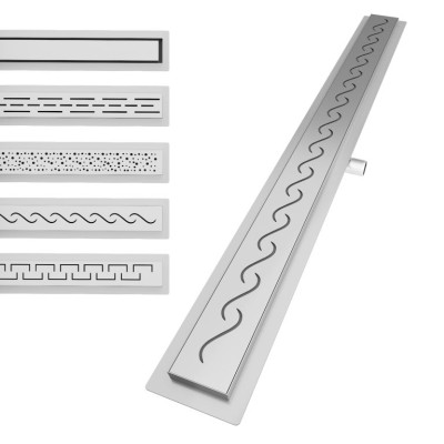 Aquamarin Sprchový odtok, vlnitý, 100 cm