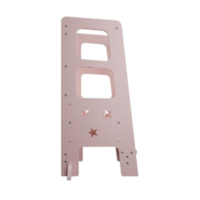 Rastúca detská učebná veža, ružová, výškovo nastaviteľná