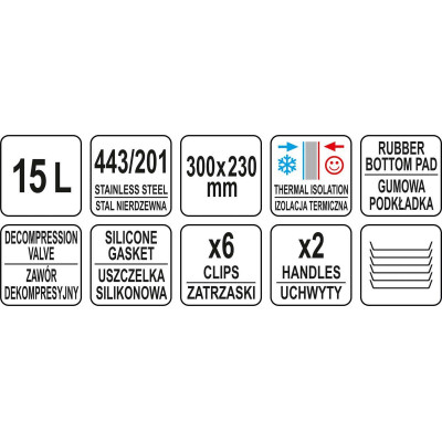 Gastronomický termos, 15 l, NEREZ