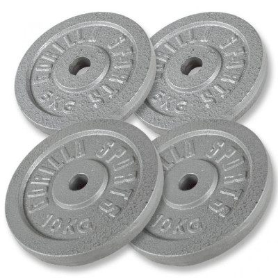 Gorilla Sports Scottova lavica, liatinový EZ set, 35 kg