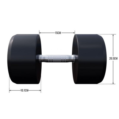 Gorilla Sports Jednoručná činka čierno/biela, 35 kg