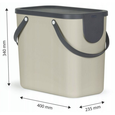 ALBULA box 25 l systém na triedenie odpadu - cappuccino