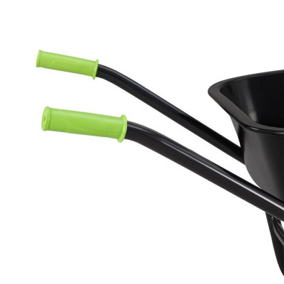 100 l záhradné kolesové vozíky s nafukovacím kolesom, čierne