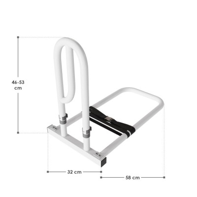 Biele madlo k posteli s nastaviteľnou výškou