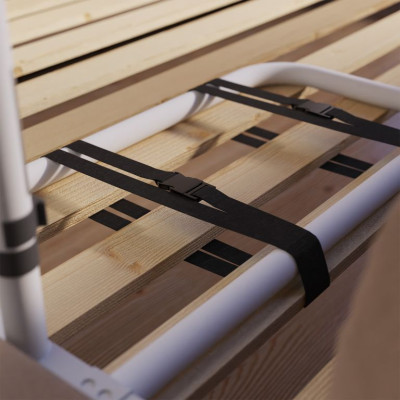 Biele madlo k posteli s nastaviteľnou výškou