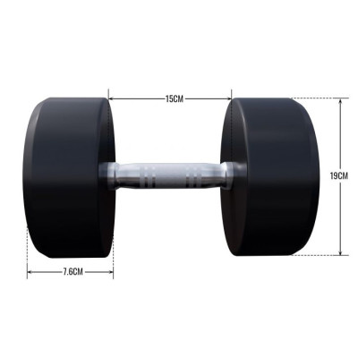 Gorilla Sports Jednoručné činky čierno/biele, 2 x 25 kg