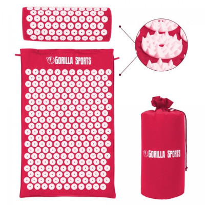 Gorilla Sports Akupresúrna podložka, červená