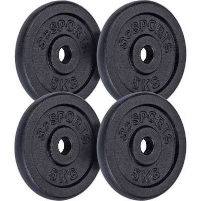 Sada liatinových kotúčov 20 kg, 4x5 kg, priemer 30 mm