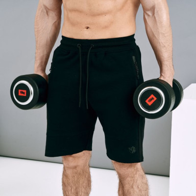 Gorilla Sports Liatinová pogumovaná jednoručná činka, 15 kg