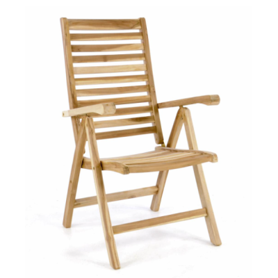 Skladacie záhradné stoličky DIVERO, nastaviteľné, 2 kusy