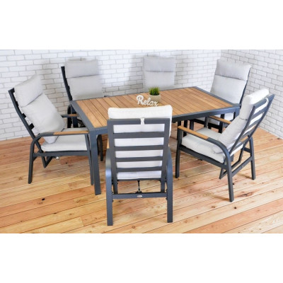 Hliníkový jedálenský stôl ANNECY 180 x 100 cm