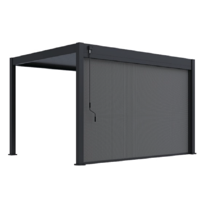 Zástena 2,65 m pre pergolu, antracit, manuálne ovládanie