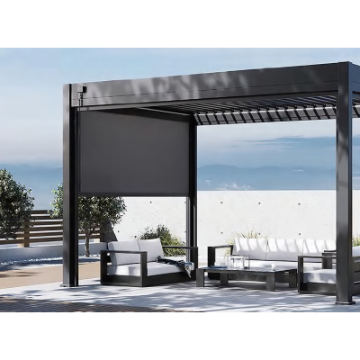 Zástena 2,65 m pre pergolu, antracit, manuálne ovládanie