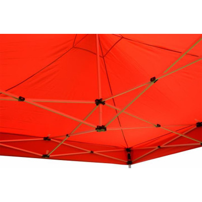 Záhradný párty stan nožnicový PROFI 3x3 m červený + 2 bočné steny