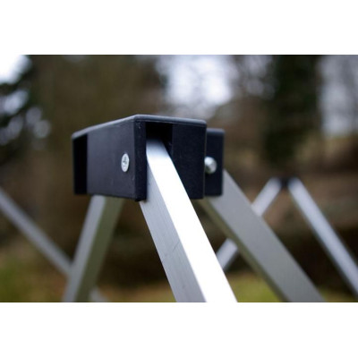 Záhradný párty stan nožnicový PROFI 3x3 m červený + 2 bočné steny