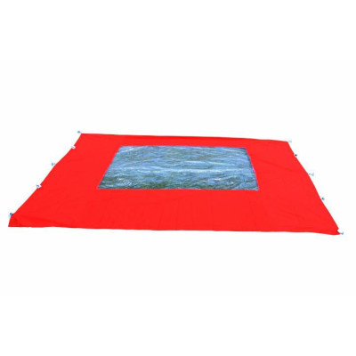 Záhradný párty stan nožnicový PROFI 3x3 m červený + 2 bočné steny